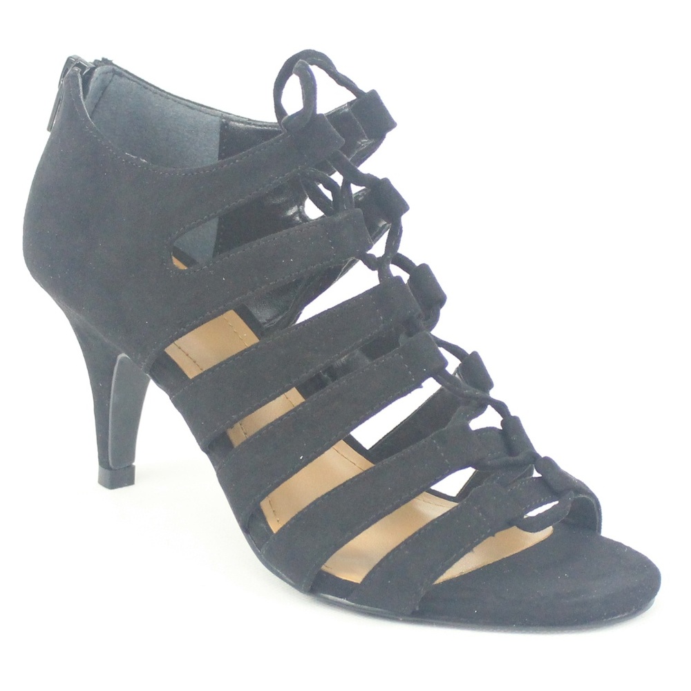 Style & Co Hannde Womens Black Open Toe Heel